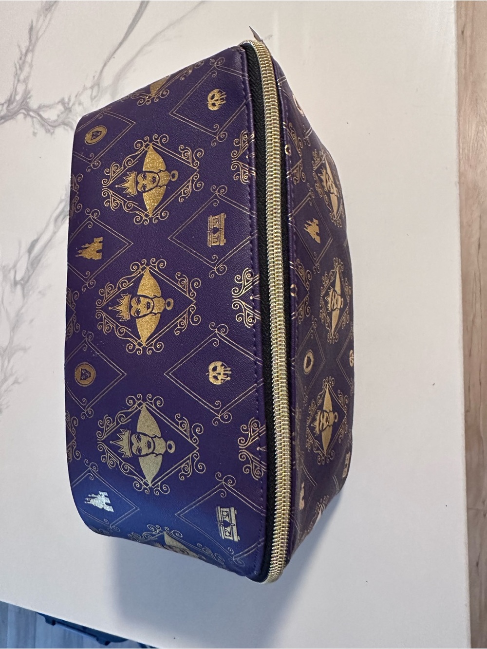 NWT Disney Villains Bath & Body Works Evil Queen Purple and Gold Cosmetic Pouch